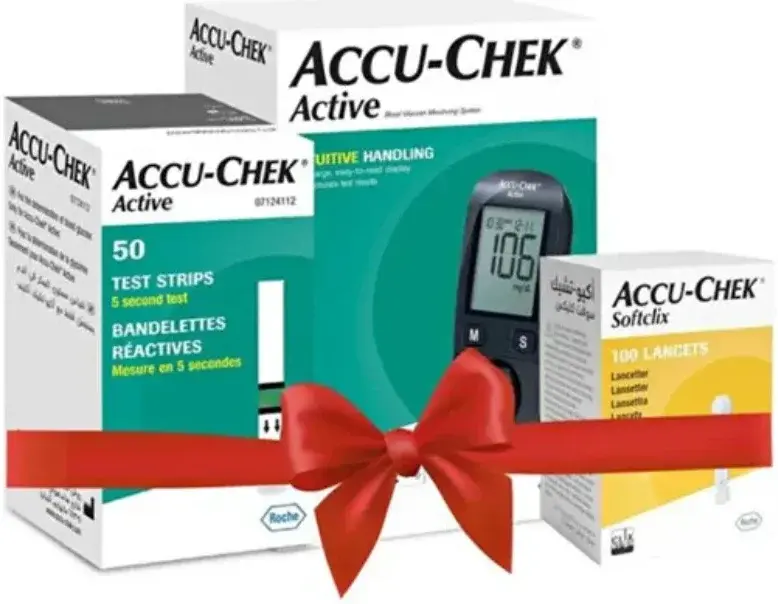 Accu-Chek Active Blood Glucose Monitor with Softclix Lancing Device & Strips pack
