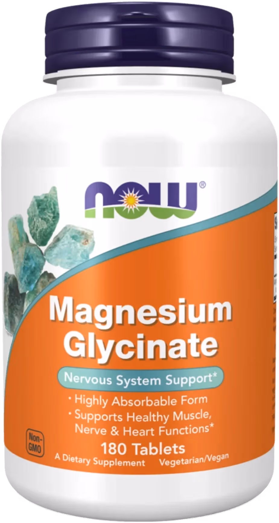 Now Magnesium Glycinate Highly Absorbable Muscle & Sleep Support Tablets 180s pack