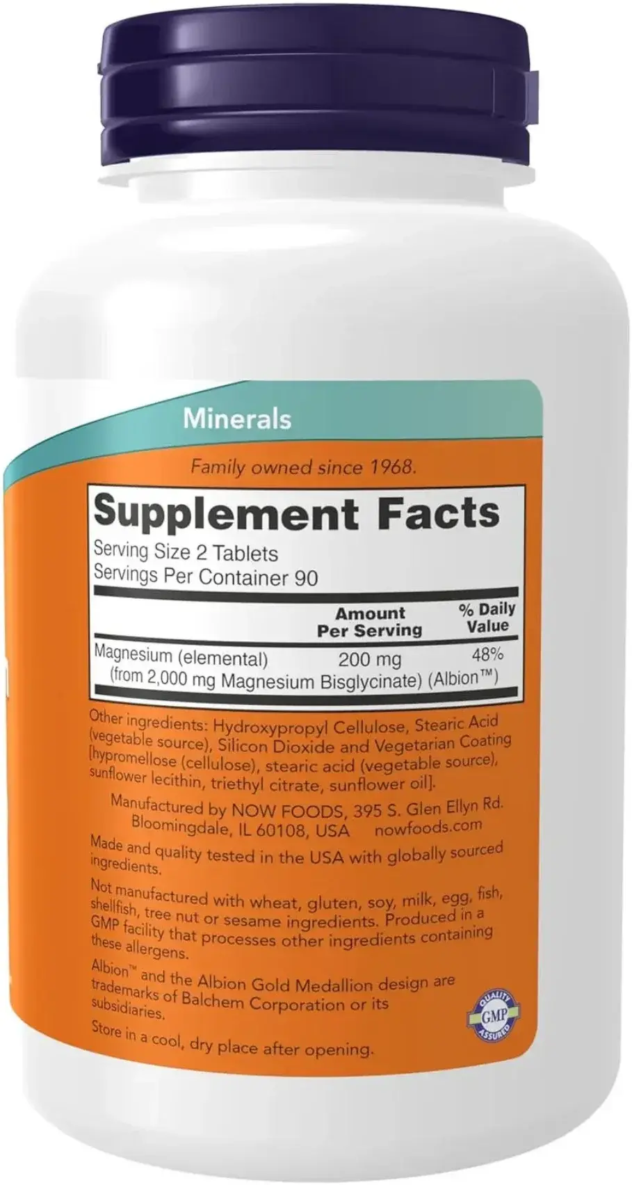 Now Magnesium Glycinate Highly Absorbable Muscle & Sleep Support Tablets 180s