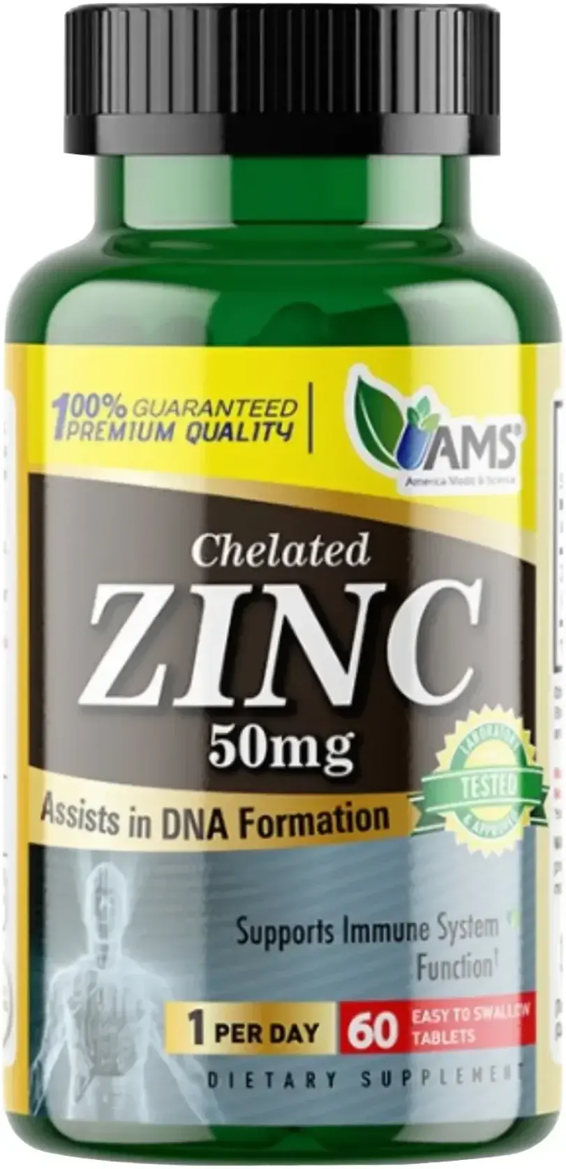 AMS Zinc 50mg Immune Support & Antioxidant Tablets 60s