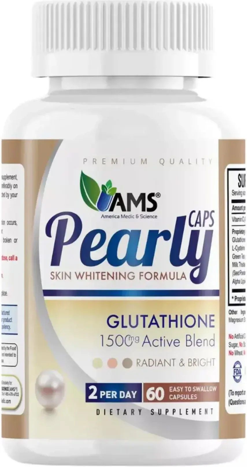 AMS Pearly Skin Brightening & Whitening Supplement Capsules 60s