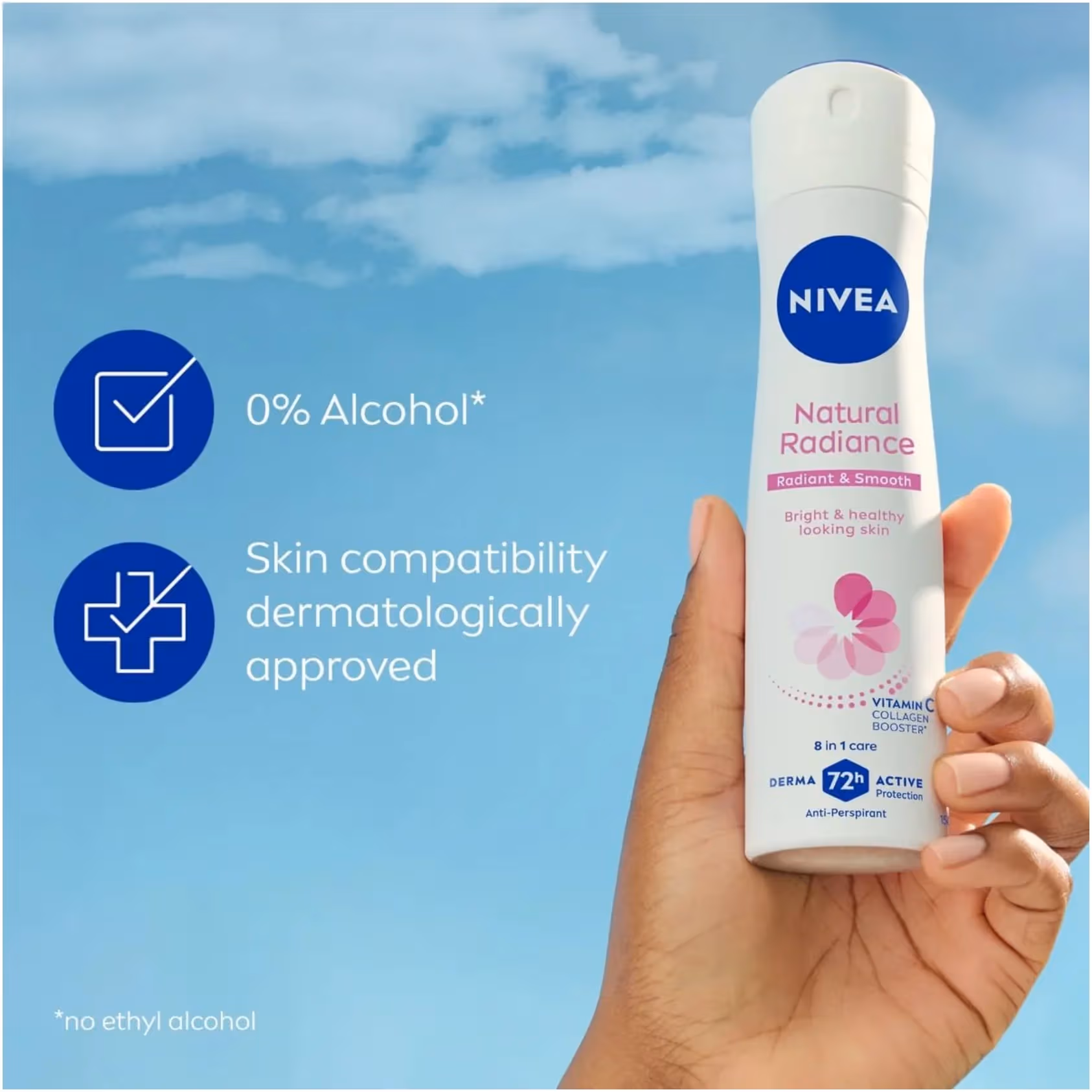 Nivea Natural Radiance 48H Women's Antiperspirant Deodorant Spray 150ml