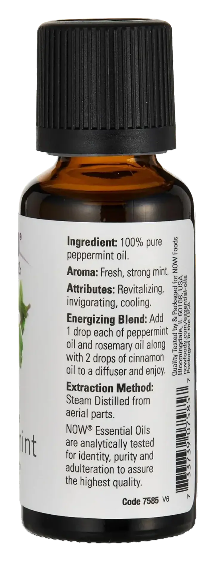 Now Peppermint Pure Essential Oil for Digestion & Aromatherapy 30ml