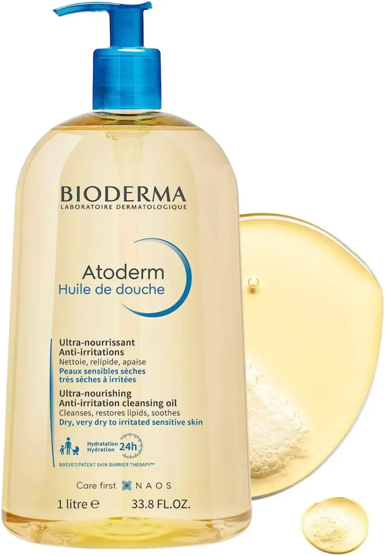 Bioderma Atoderm Nourishing Cleansing Shower Oil for Dry Skin 1L Pump