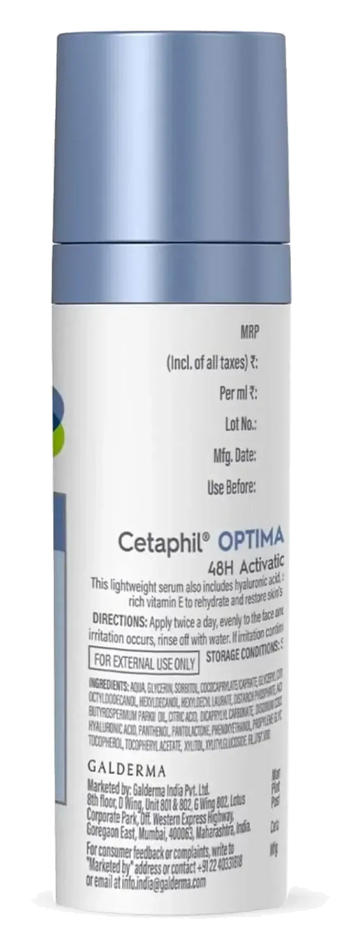 Cetaphil Optimal Hydration 48H Hyaluronic Acid Plumping Face Serum 30ml