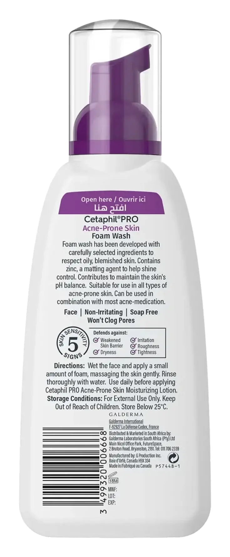 Cetaphil Pro Acne-Prone Skin Oil-Control Foaming Face Wash 235ml