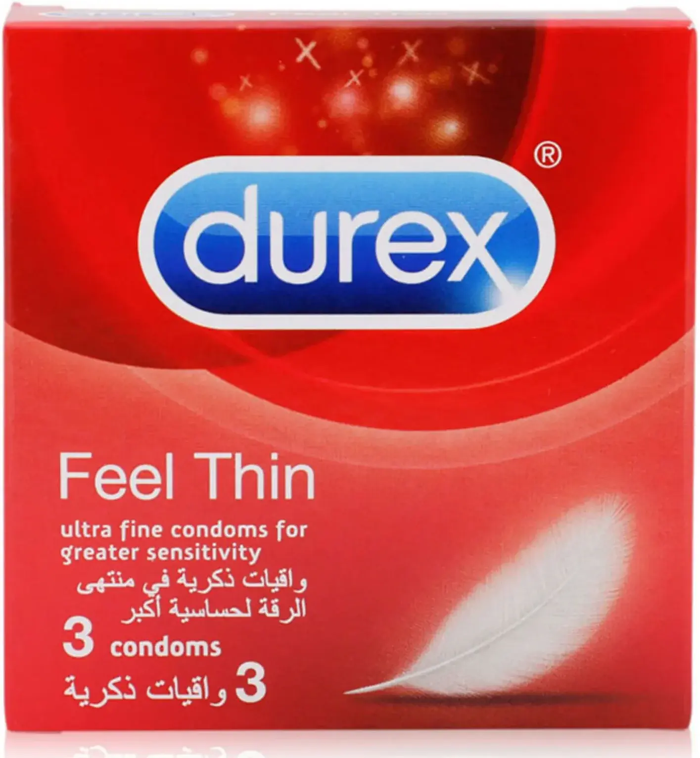Durex Feel Thin Natural Sensation Latex Condoms 3s pack