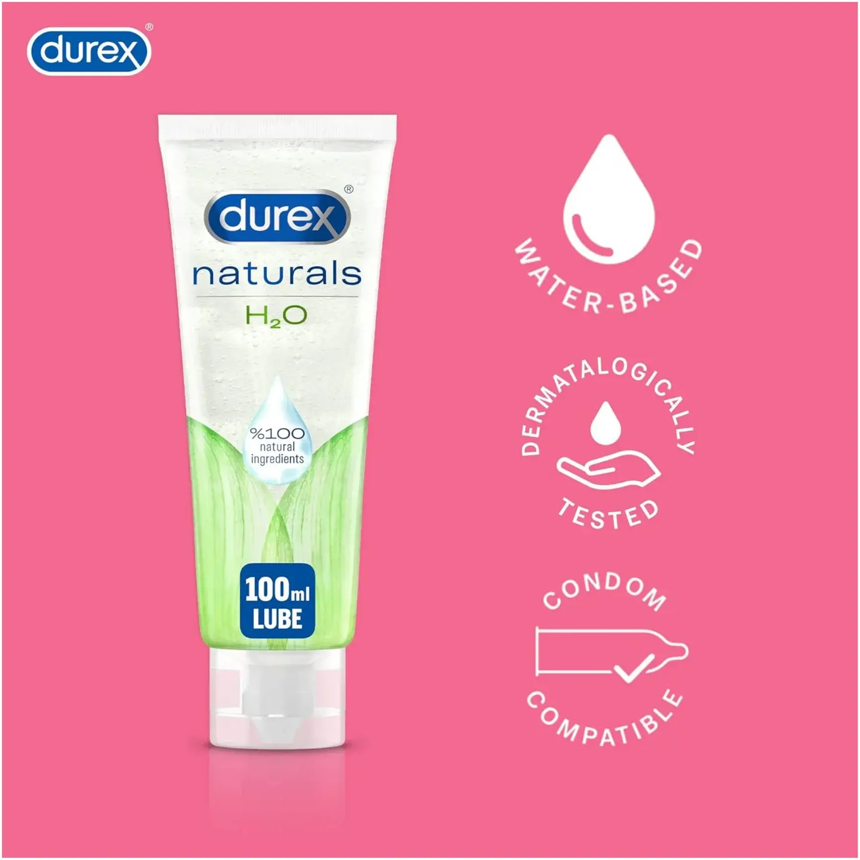 Durex Naturals Water-Based Natural Ingredients Intimate Gel 100ml