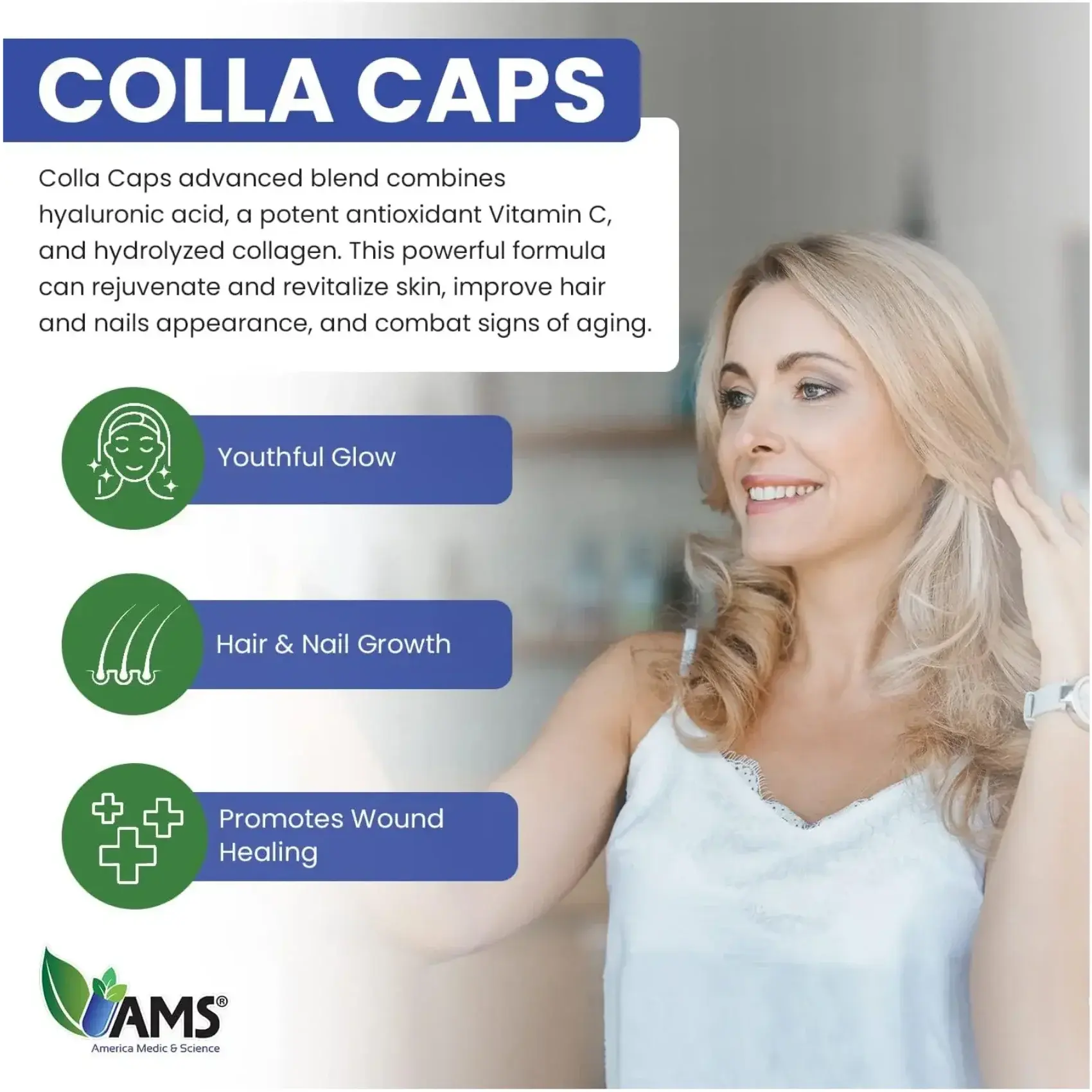 AMS Colla Collagen Skin & Joint Support Capsules 60s