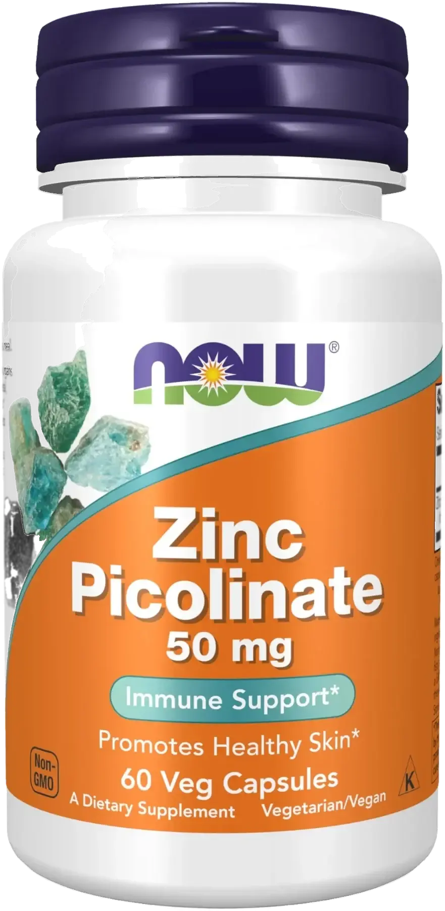 Now Zinc Picolinate 50mg Highly Absorbable Immune Support Capsules 60s pack