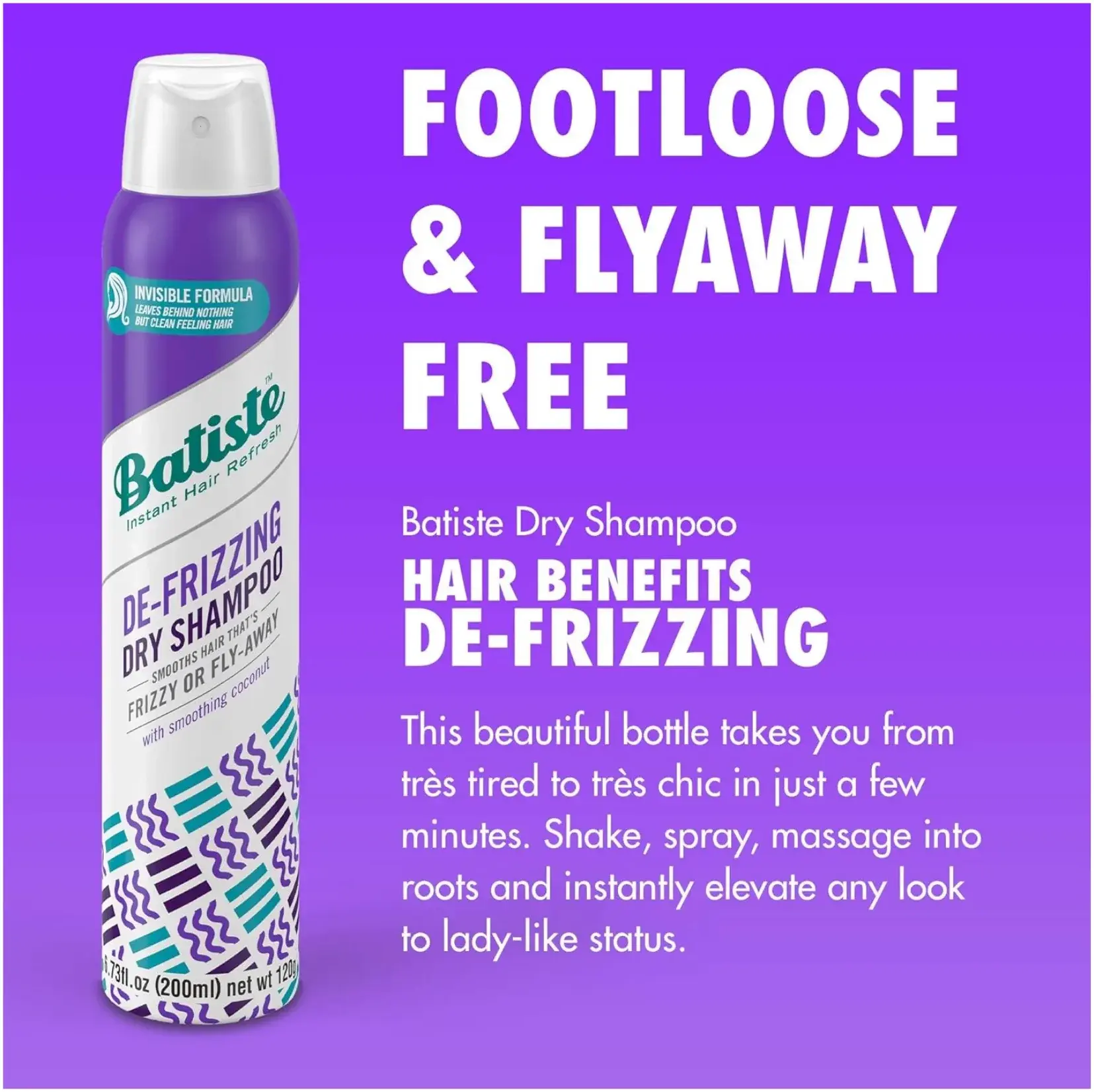 Batiste De-Frizz Smoothing Dry Shampoo 200ml
