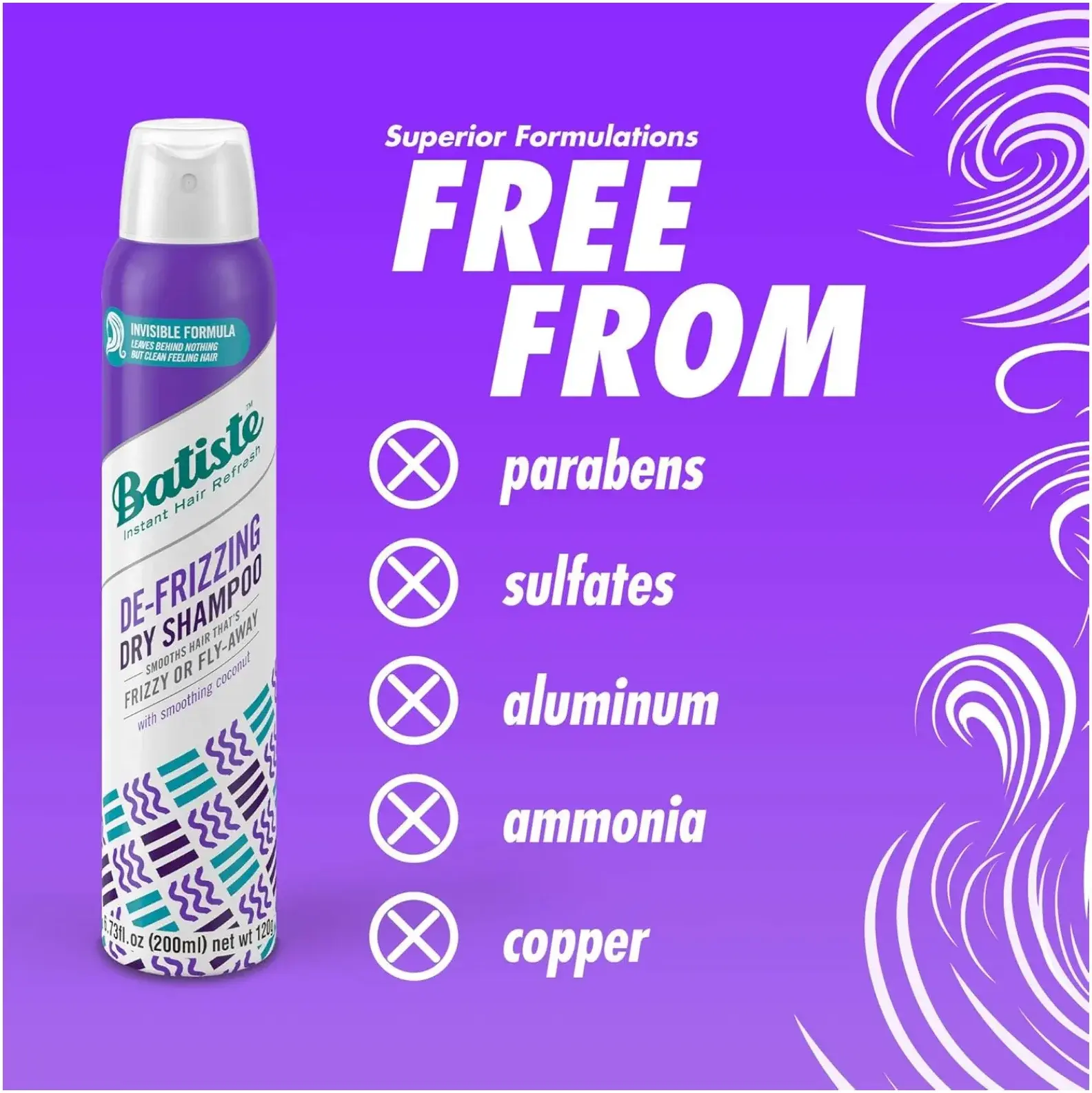 Batiste De-Frizz Smoothing Dry Shampoo 200ml