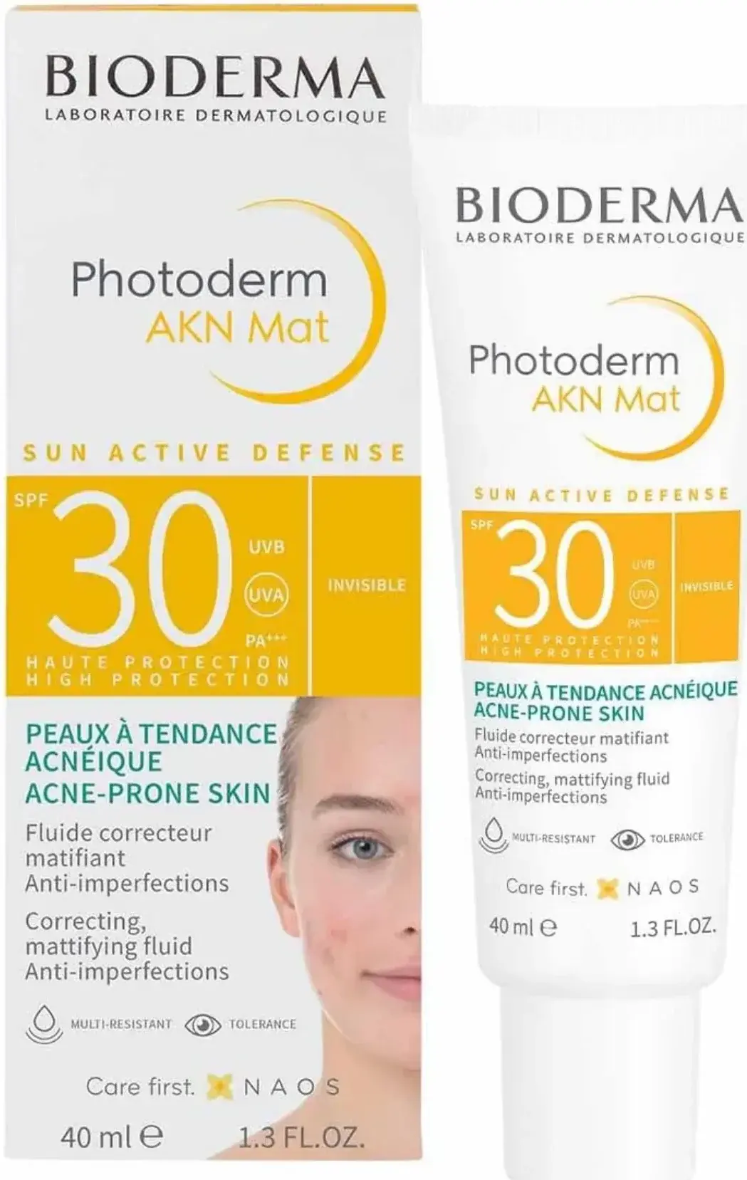 Bioderma Photoderm AKN Mattifying SPF30 Sunscreen Fluid for Acne-Prone Skin 40ml pack