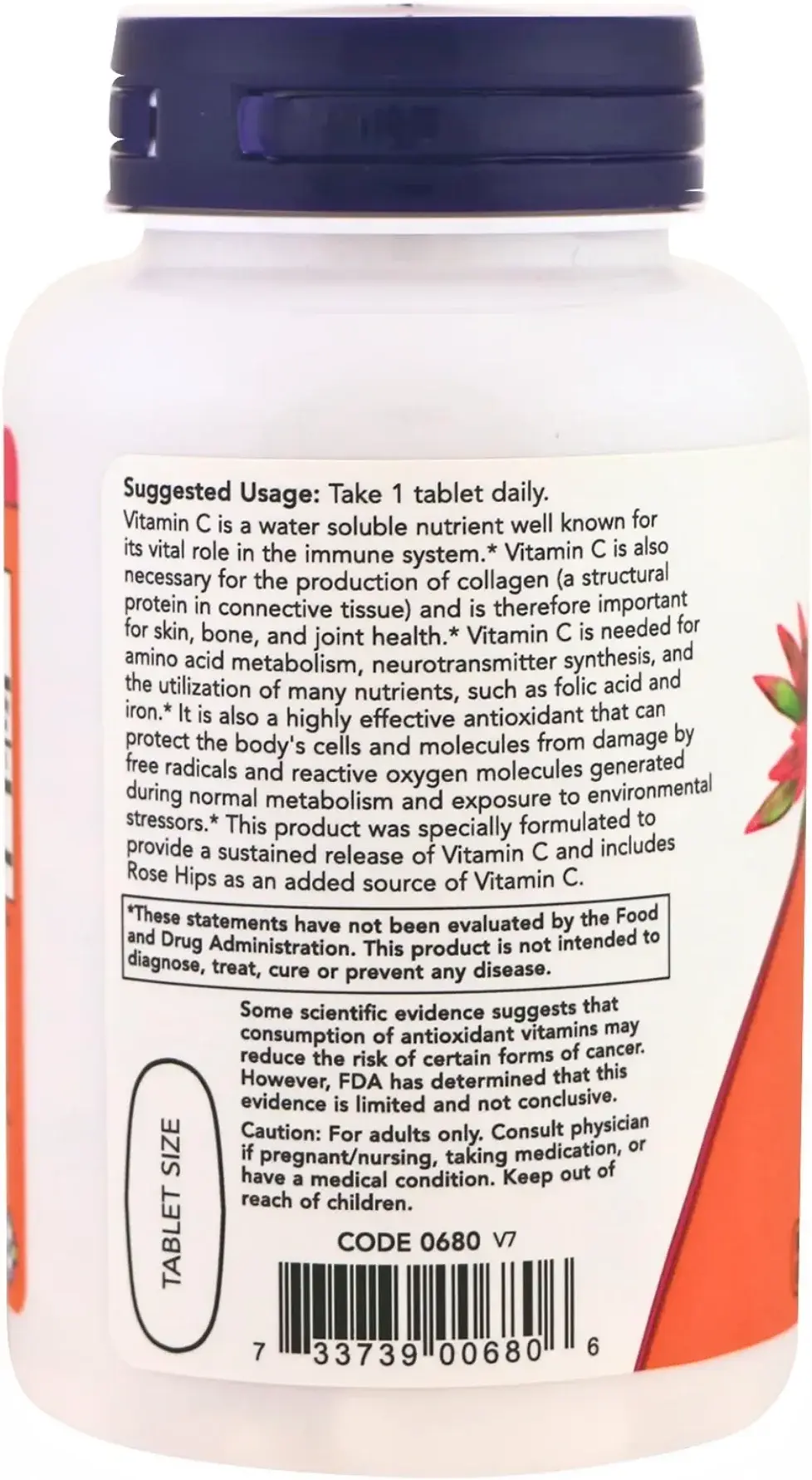 Now Vitamin C 1000mg with Bioflavonoids Immune Support Capsules 100s