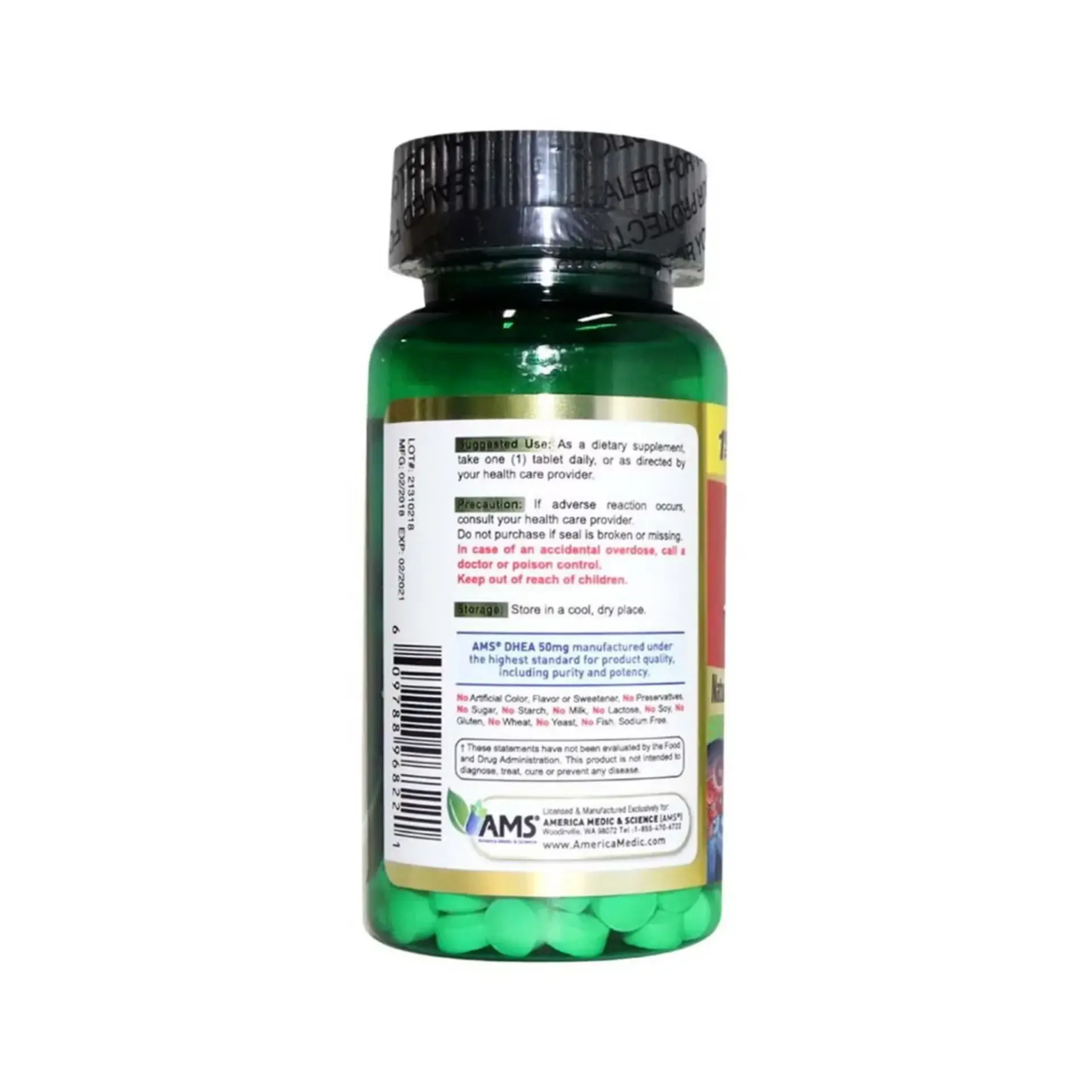 AMS DHEA 50mg Hormonal Balance & Energy Support Tablets 60s