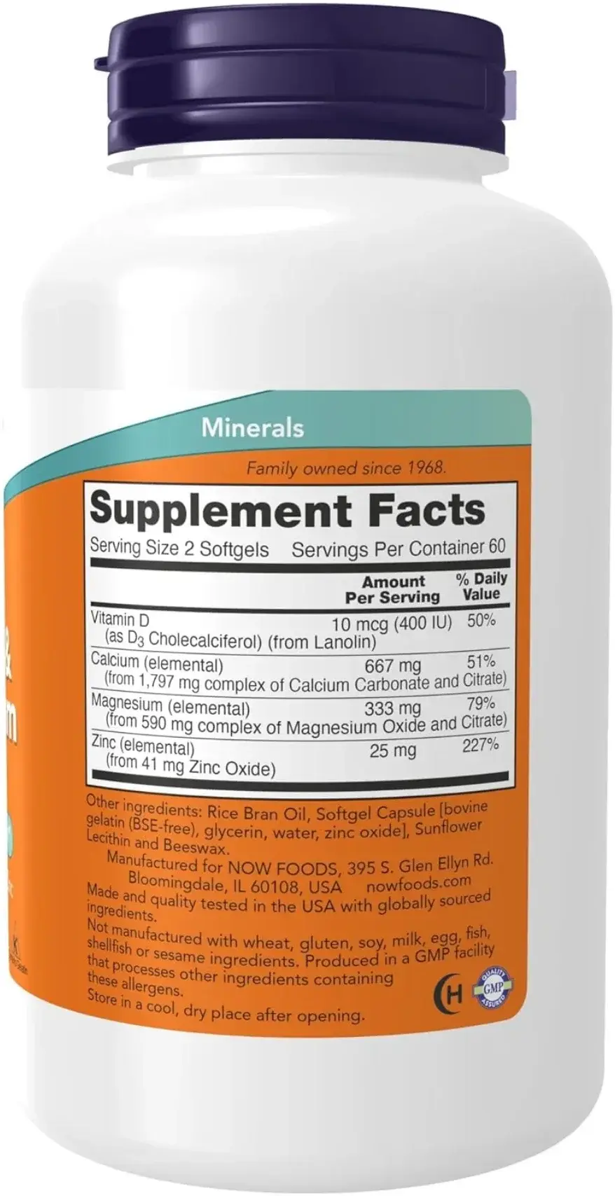Now Calcium & Magnesium Bone & Muscle Support Softgels 30s