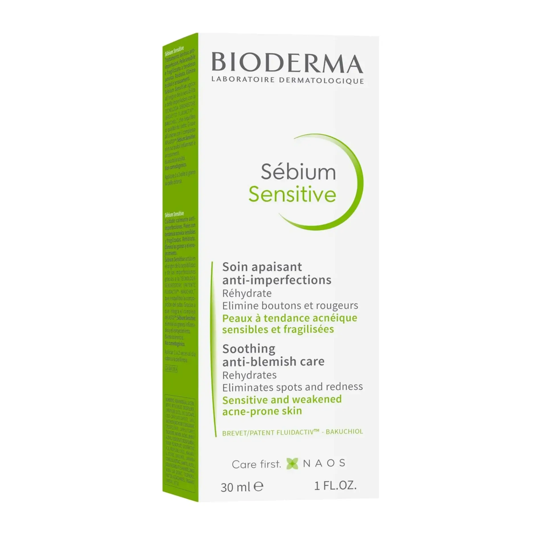 Bioderma Sebium Sensitive Soothing Anti-Blemish Care for Acne-Prone Skin 30ml pack