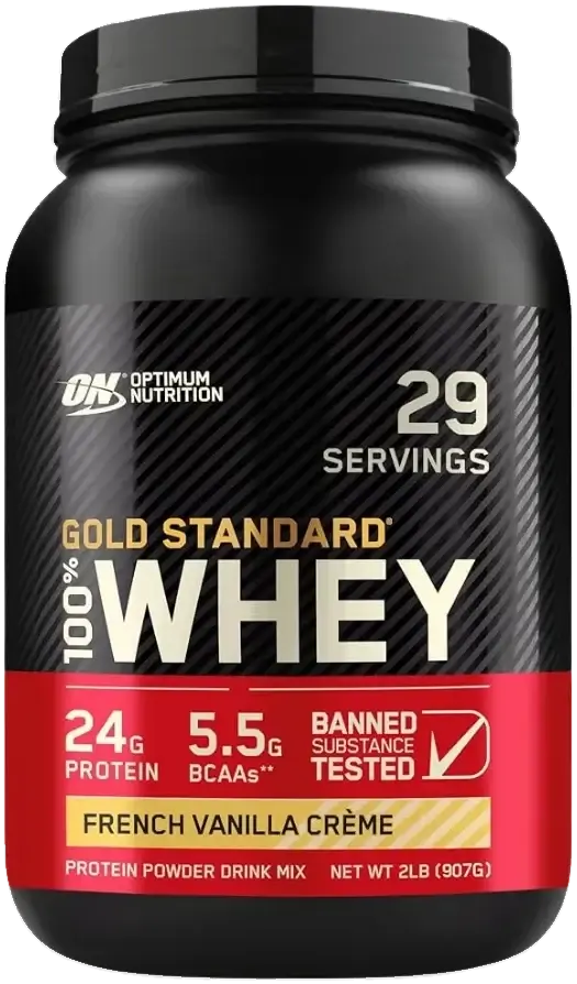 Optimum Nutrition Gold Standard 100% Whey French Vanilla Cream Protein Powder 900g pack