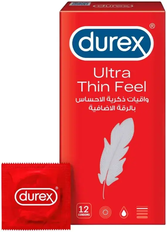 Durex Feel Ultra Thin Natural Sensation Latex Condoms 12s pack
