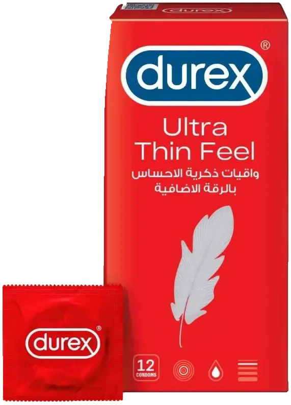 Durex Feel Ultra Thin Natural Sensation Latex Condoms 12s pack