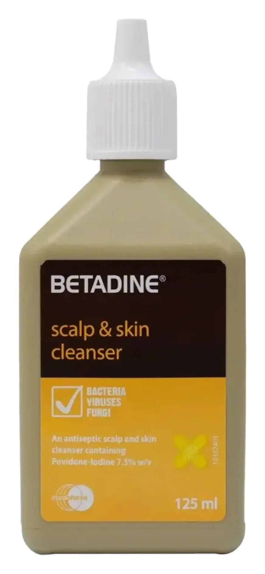 Betadine Povidone-Iodine Antiseptic Scalp & Skin Cleanser 125ml