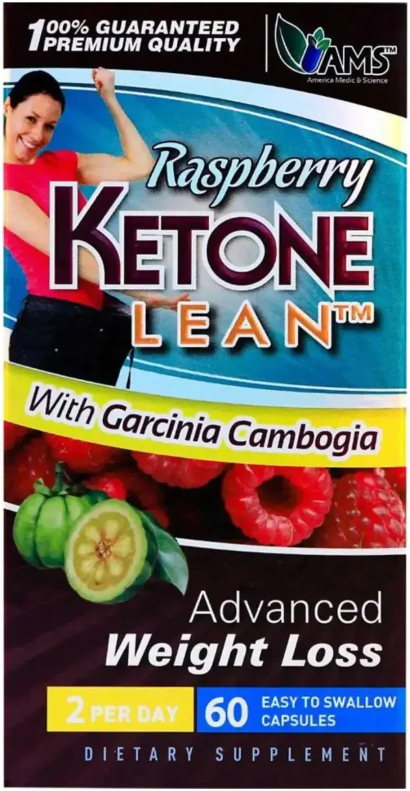 AMS Raspberry Ketone with Garcinia Weight Management Capsules 60s