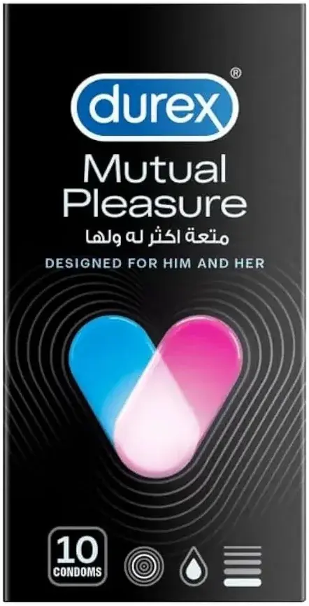 Durex Mutual Pleasure Ribbed & Dotted Condoms 10s pack