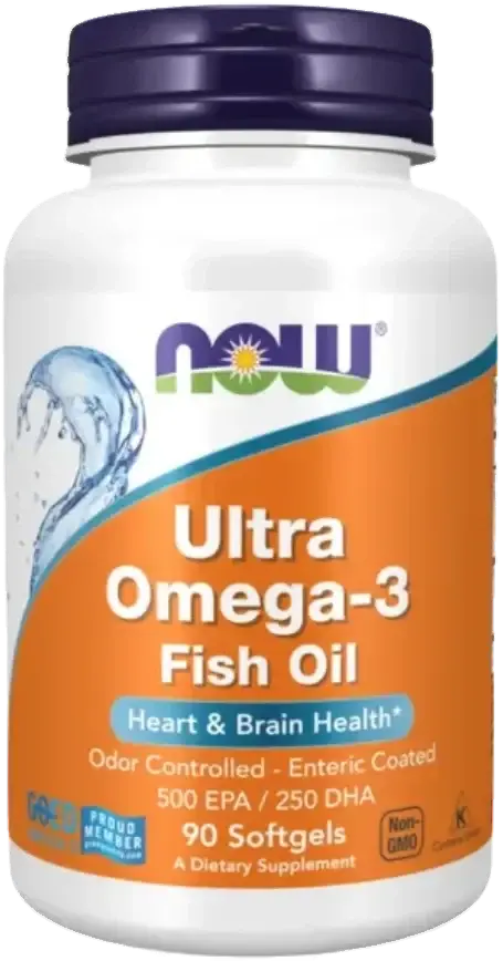 Now Ultra Omega-3 Heart & Brain Support Fish Oil Softgels 90s pack