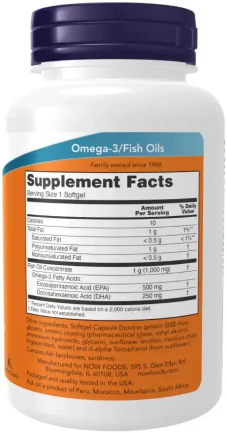 Now Ultra Omega-3 Heart & Brain Support Fish Oil Softgels 90s