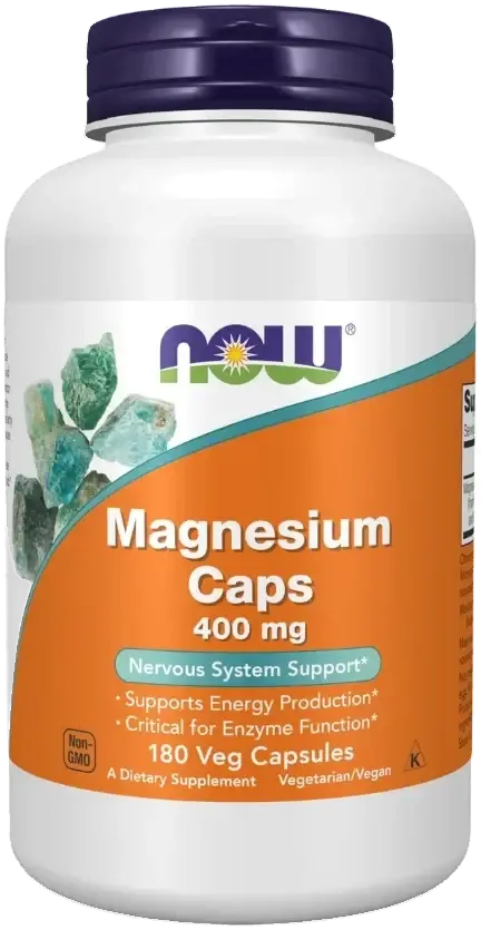 Now Magnesium 400mg Supplement Capsules 180s pack