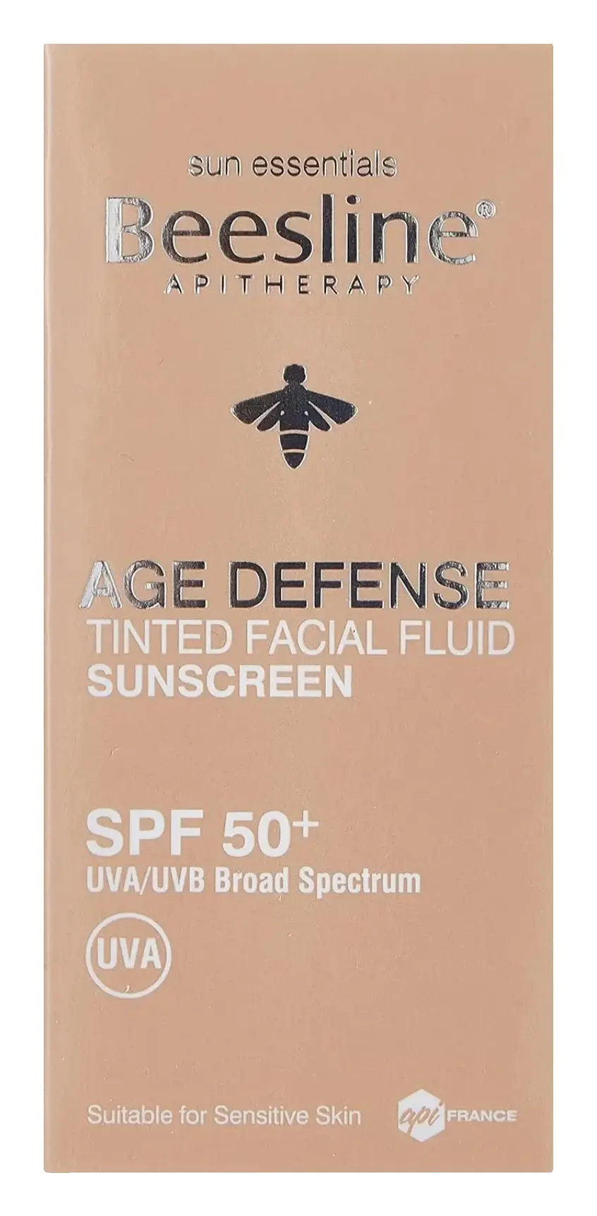 Beesline Age Defense SPF50+ Anti-Aging Tinted Sunscreen 40ml pack