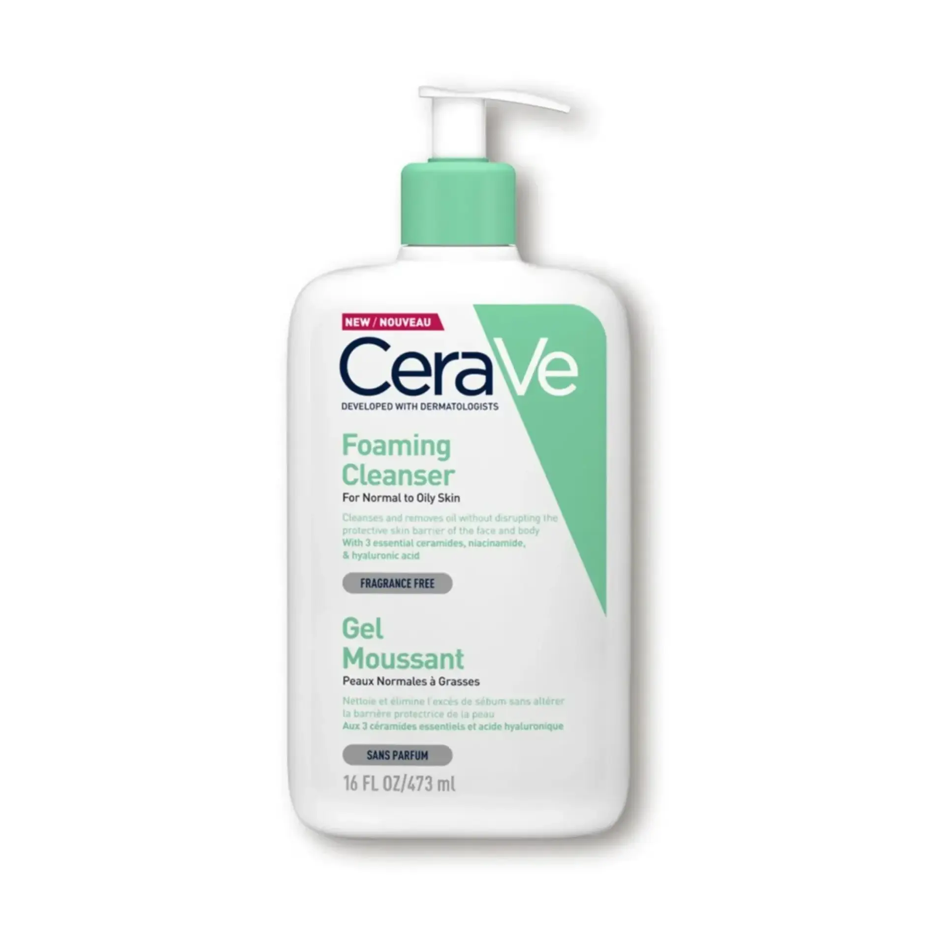 CeraVe Foaming Facial Cleanser for Normal to Oily Skin 473ml