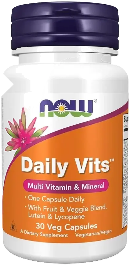 Now Daily Vits Multivitamin & Mineral with Fruit & Veggie Blend Capsules 30s pack