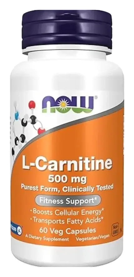Now L-Carnitine Energy & Fitness Support Capsules 500mg 60s pack