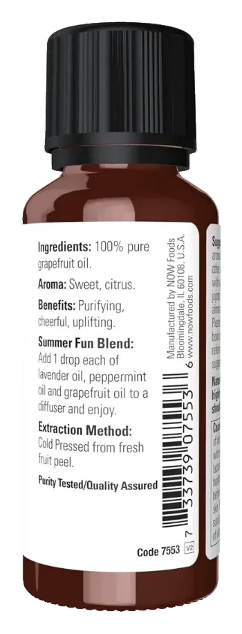 Now Cold Pressed Grapefruit Essential Oil 30mL