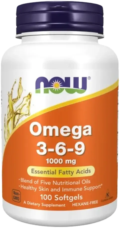 Now Omega 3-6-9 Skin & Immune Support Softgels 1000mg 100s pack