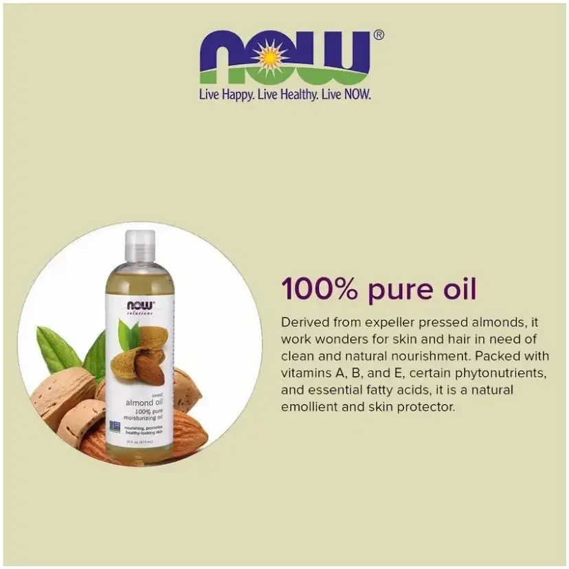 Now Solutions Pure Almond Body & Skin Oil 473mL