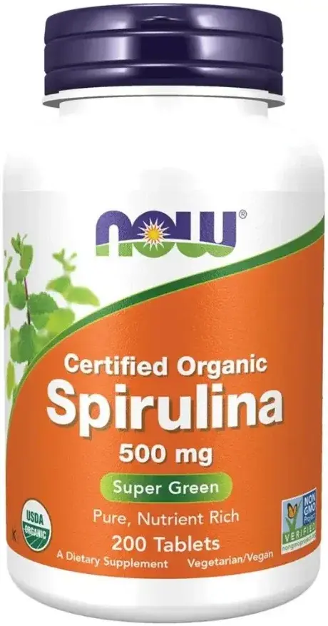 Now Organic Spirulina Superfood Supplement Tablets 500mg 200s pack