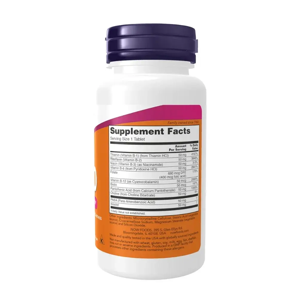 Now B-50 B-Complex Nervous System Support Capsules 100s