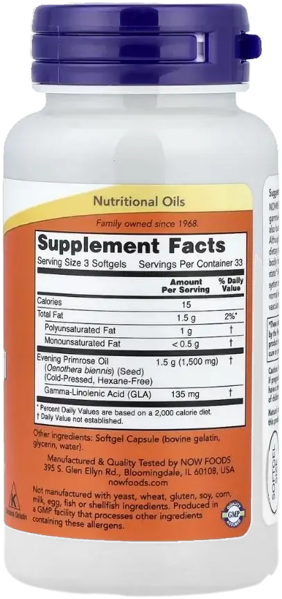 Now Evening Primrose Oil Women's Health Softgels 500mg 100s
