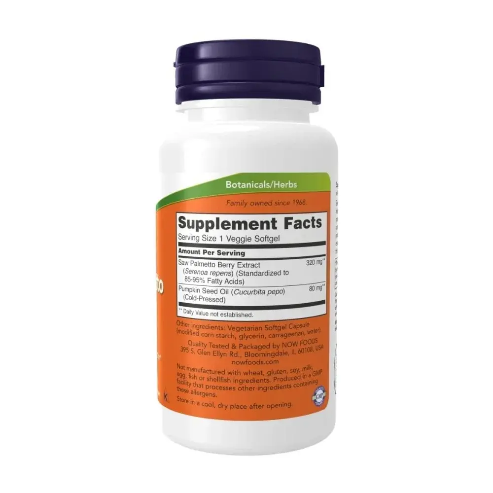 Now Saw Palmetto Extract Men's Prostate Health Softgels 320mg 90s