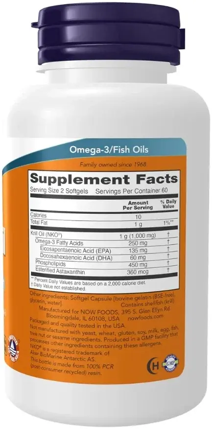 Now Neptune Krill Oil Cardiovascular Support Softgels 500mg 60s