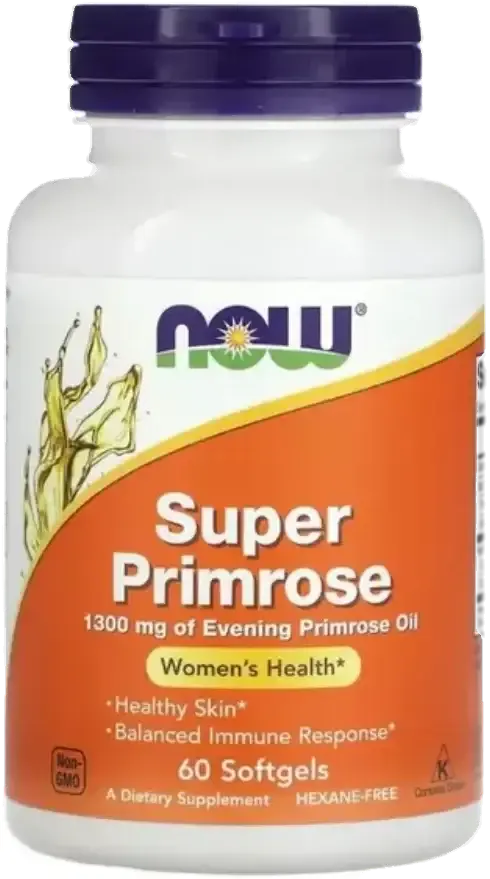 Now Super Primrose Women's Skin & Immune Support Softgels 1300mg 60s pack