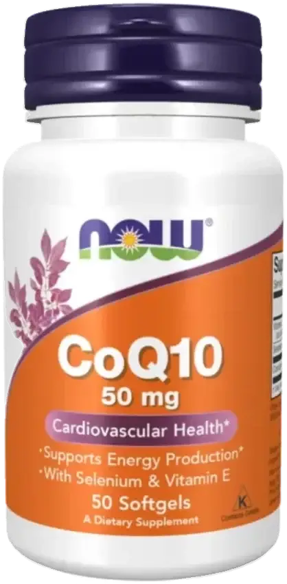 Now CoQ10 Cardiovascular & Energy Support Softgels 50mg 50s pack