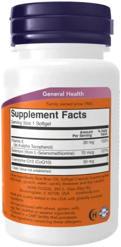 Now CoQ10 Cardiovascular & Energy Support Softgels 50mg 50s