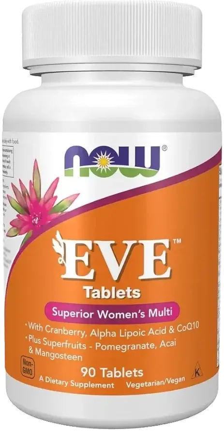Now Eve Women's Multivitamin with Cranberry, ALA & CoQ10 Tablets 90s pack