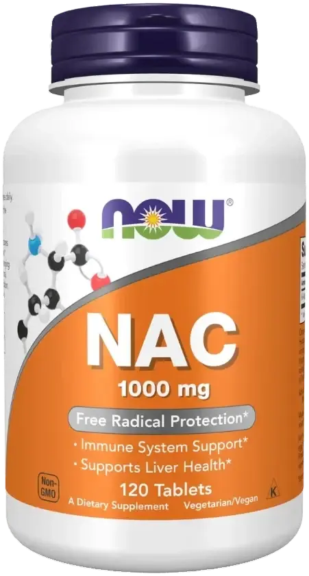 Now NAC Antioxidant & Immune Support Tablets 1000mg 120s pack