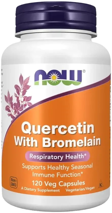 Now Quercetin with Bromelain Immune Support Capsules 800mg 120s pack