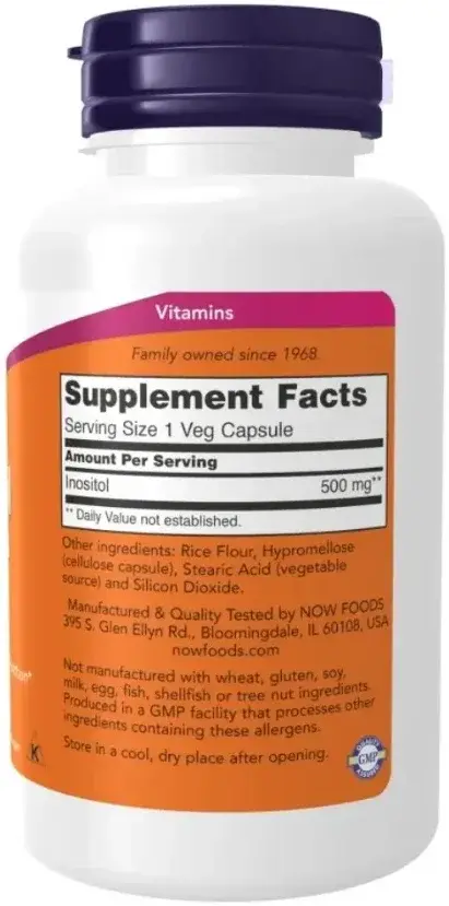 Now Inositol Cellular & Mood Health Support Capsules 500mg 100s