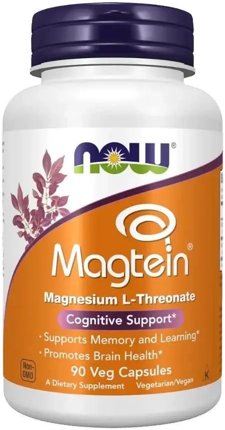 Now Magnesium L-Threonate Cognitive & Brain Support Capsules 2000mg 90s pack